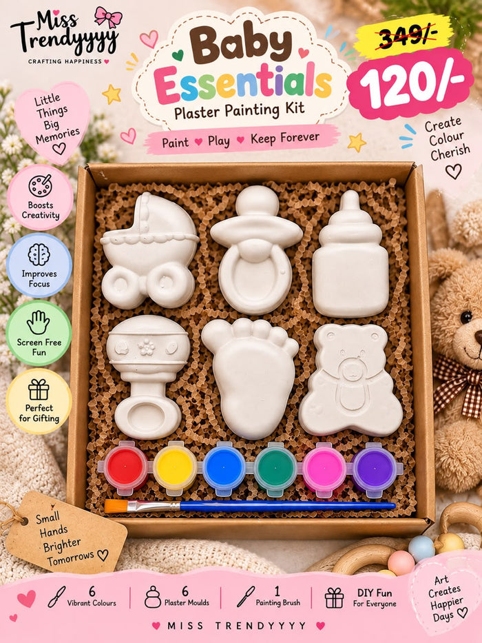 Baby Essentials DIY Painting Kit – Paint Your Own Baby Shower Keepsakes