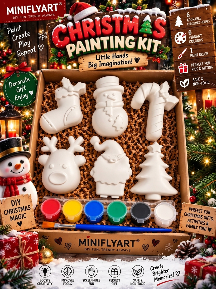 Christmas DIY Painting Kit – Paint Your Own 6 Decorations