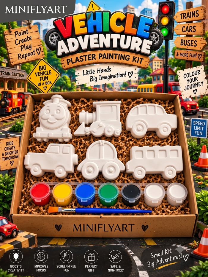 Vehicle Adventure DIY Painting Kit – Paint Your Own 6 Vehicles